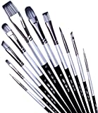 Paint Brushes for Acrylic Painting, Face and Body Painting - Acrylic Paint Brushes Set of 10 Pcs, Oil Paint Brushes for Artists, Professional Paint Brushes, Acrylic Brushes, Acrylic Paint Brush.