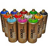Montana Gold Premium Spray Paint 400ml Main Colors Set of 12